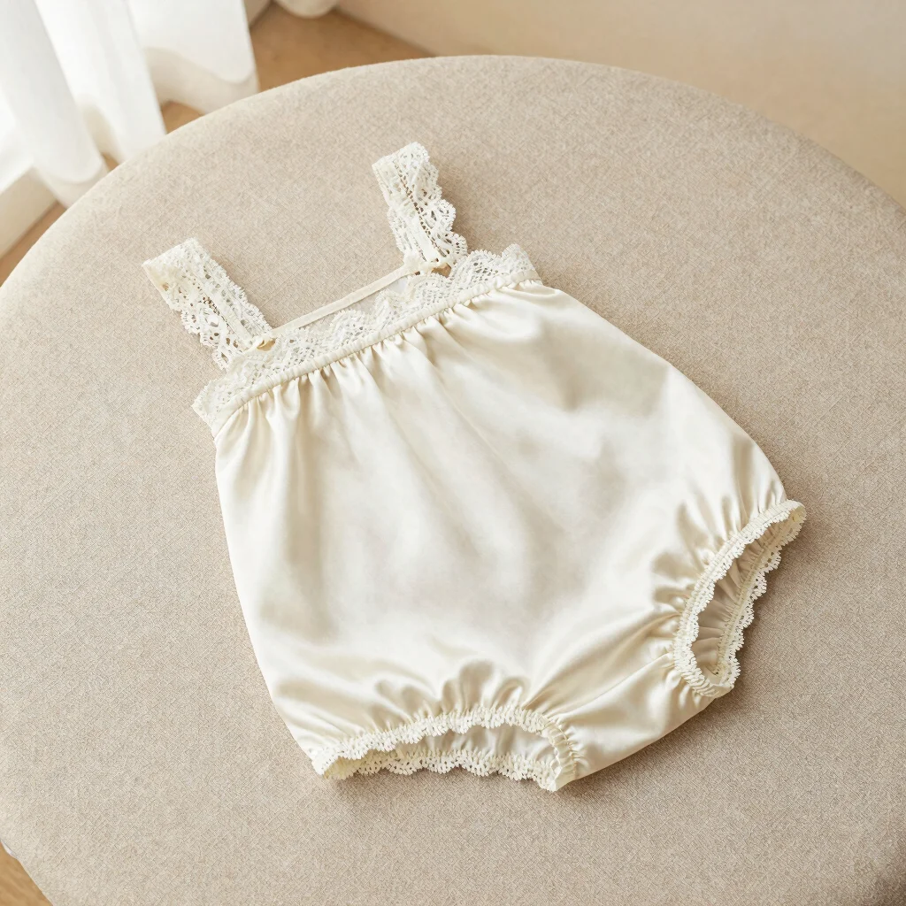 Baby Doll de Satín Marfil